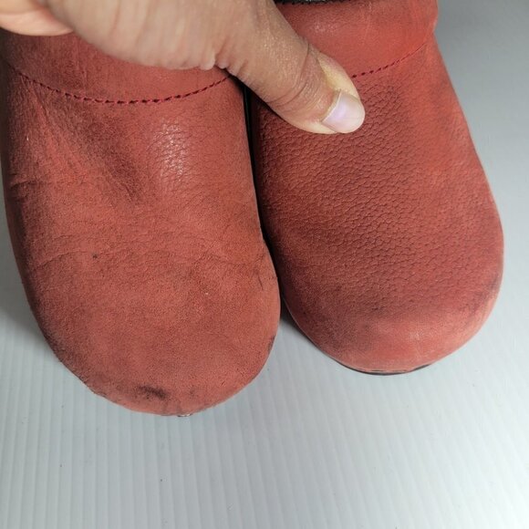 ❤️ 3 for $35 SANITA danish clogs closed back rust dark red colour size 36 Or 5 - Picture 8 of 10